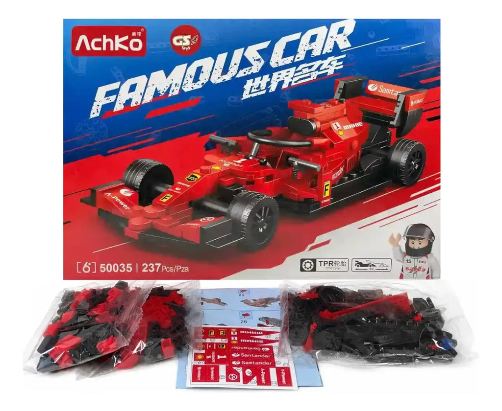 237 Fichas Bloques Para Armar Auto De Carreras