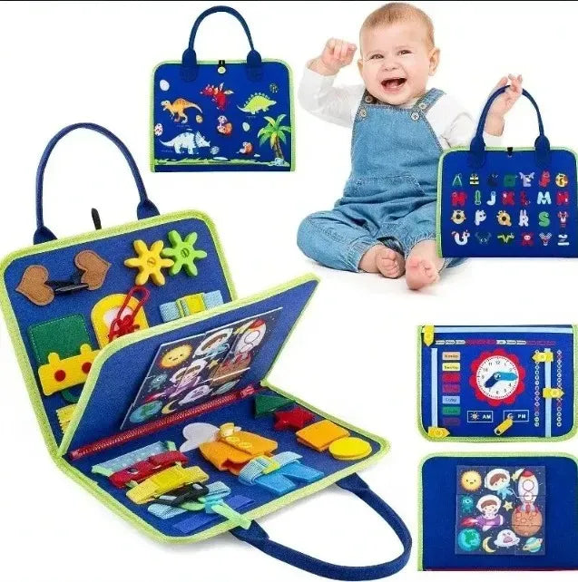 Libro Montessori Tablero Sensorial Educativo Motricidad Fina