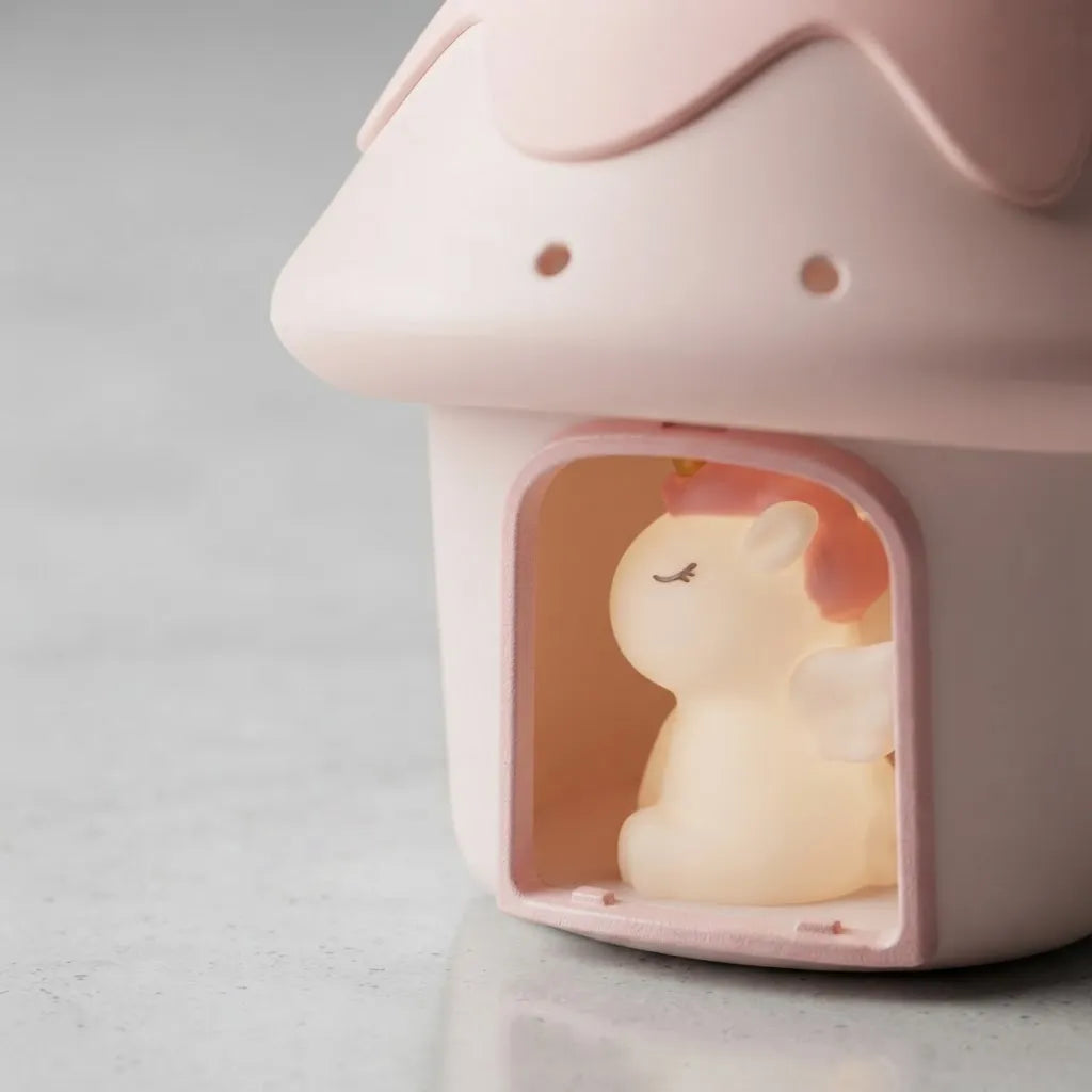 Lámpara De Mesa diseño Casa Unicornio Estrellas Para Niñas