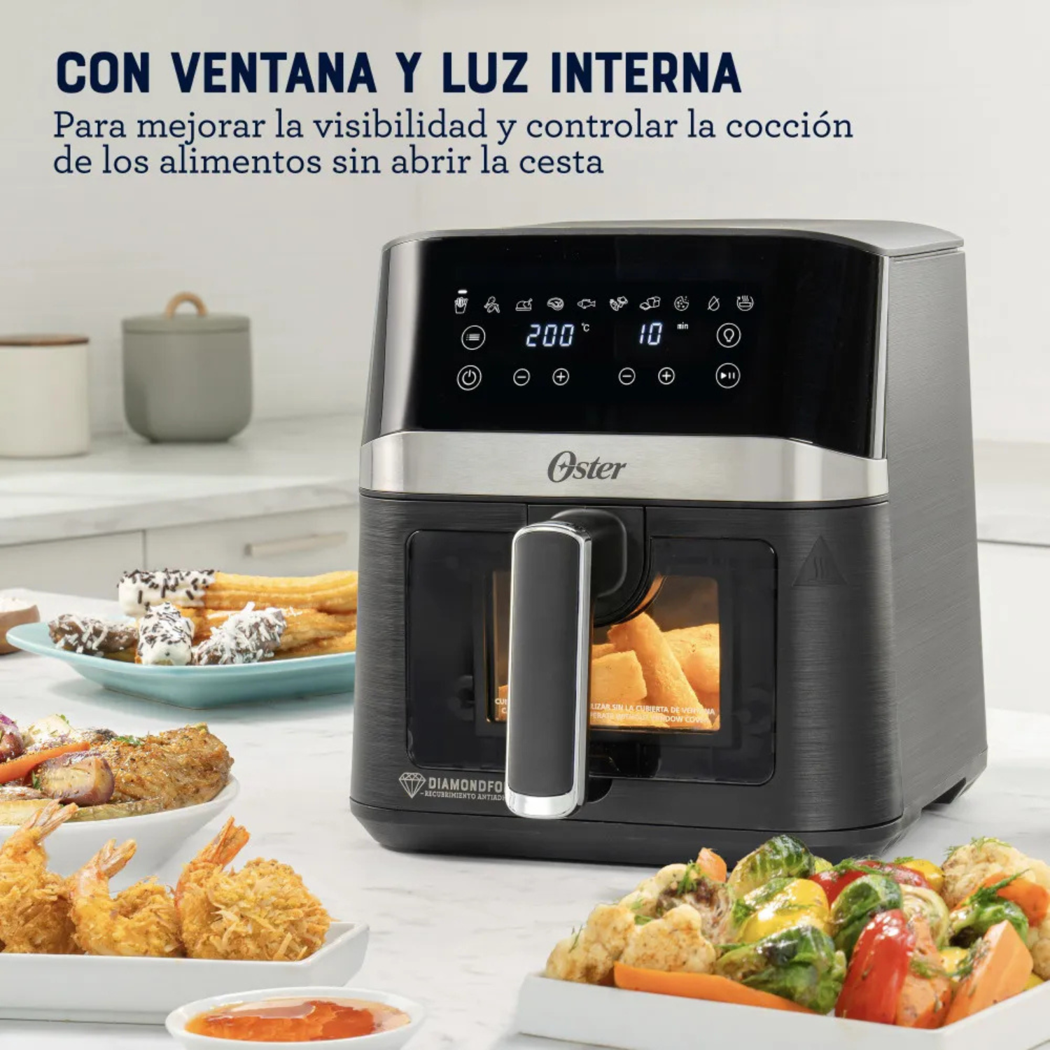 Freidora De Aire Oster Diamondforce 4 Litros Digital Air fryer