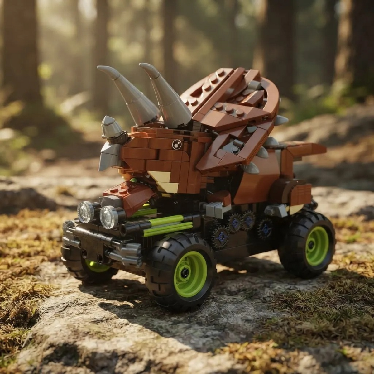Carro Control Remoto Armable Dinosaurio Tricertatops 578 Pcz