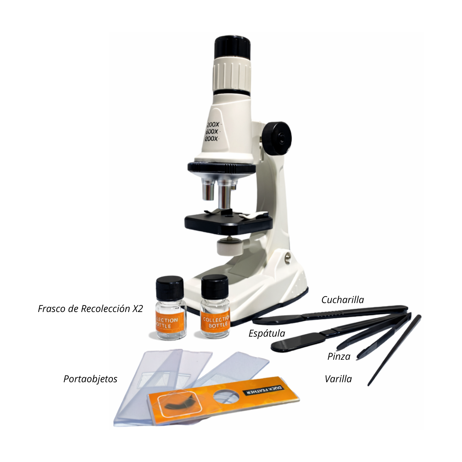 Microscopio Para Niños Escolar Educativo Lupa 200x