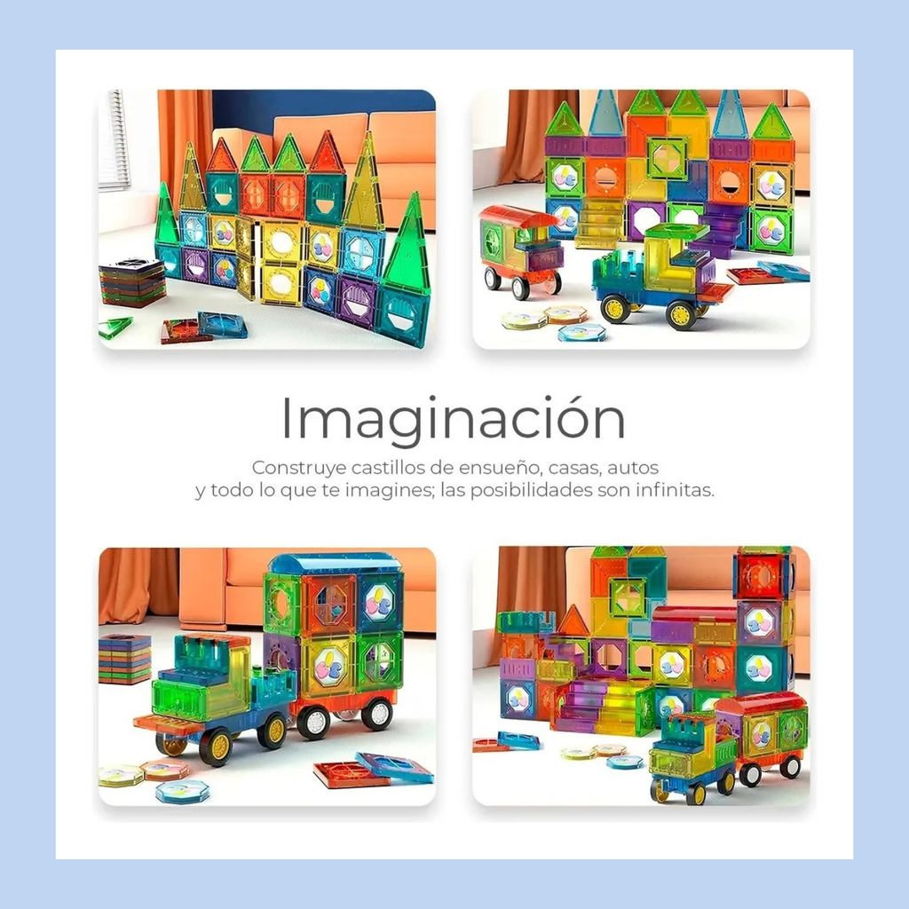 73 Piezas Bloques Fichas Magnéticas / Juguete de Construcción