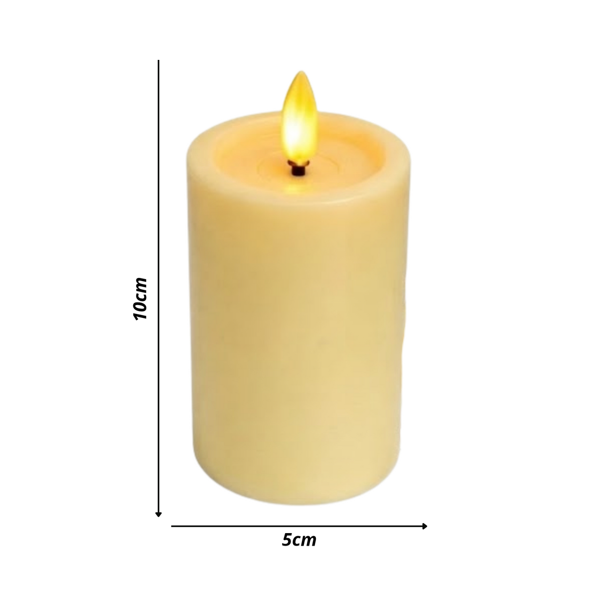 12 Velas Led 10 Cm Multifuncional Luz Amarilla Con Pila