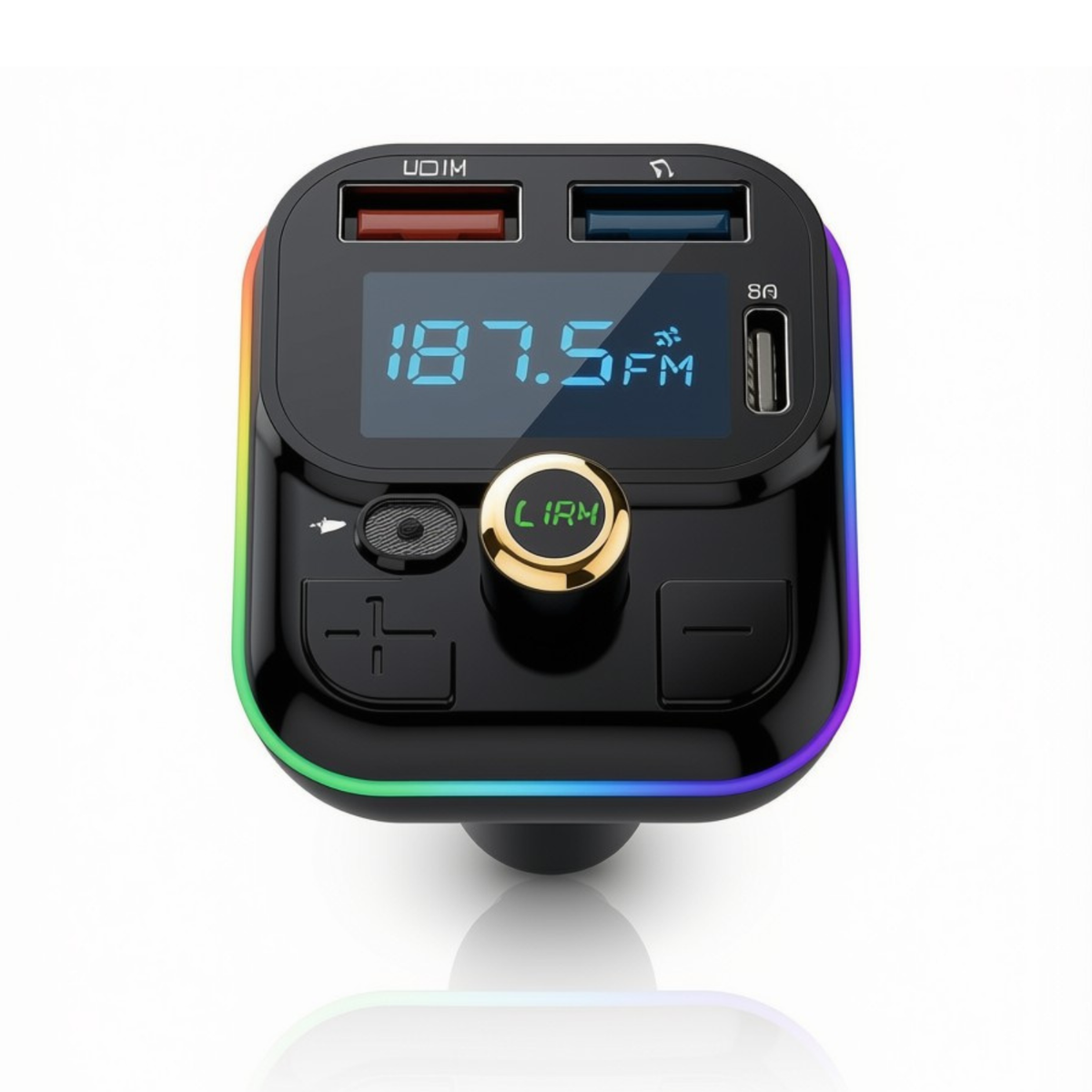 Reproductor Fm Bluetooth para Carro Carga Rápida Dual Carro /