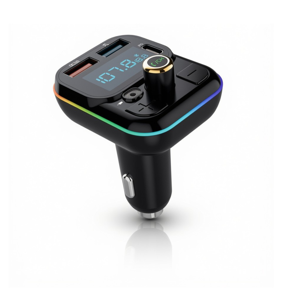 Reproductor Fm Bluetooth para Carro Carga Rápida Dual Carro /