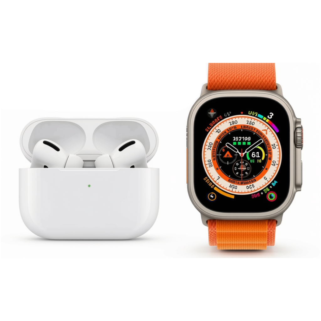 Combo Smartwatch + Audífonos Bluetooth + 7 Correas