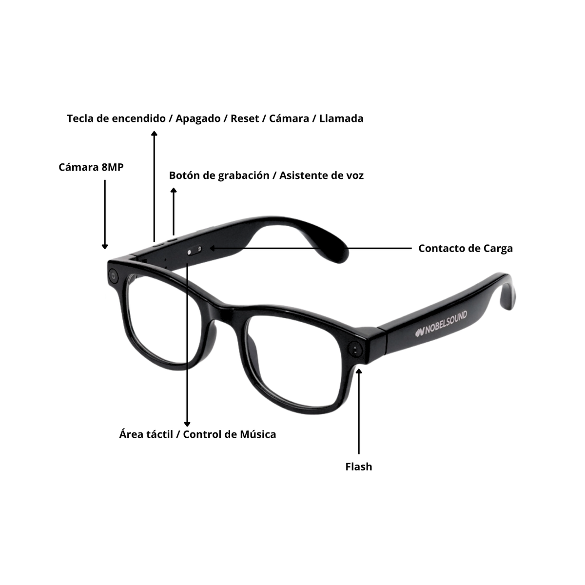 Gafas Inteligentes Para Grabación De Video Audio Bluetooth