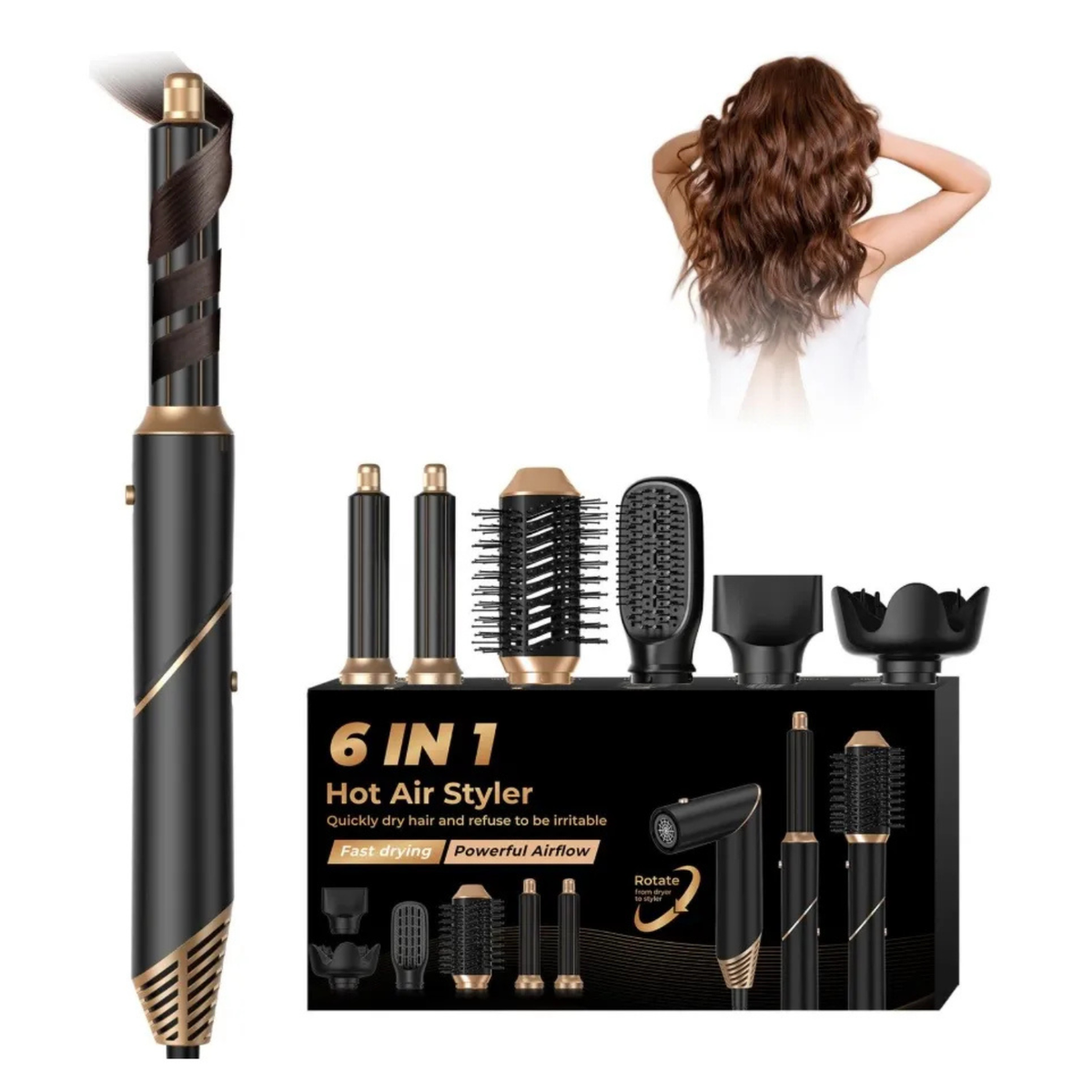 Secador De Cabello 6 En 1 Multifuncional