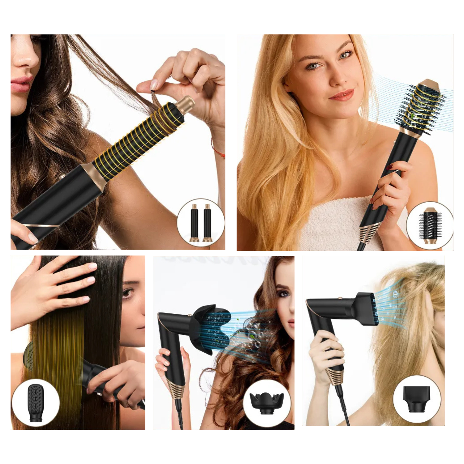 Secador De Cabello 6 En 1 Multifuncional