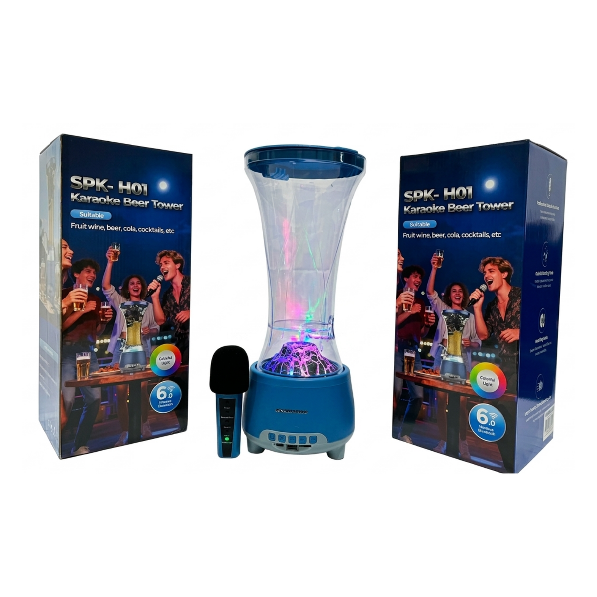 Jirafa Despensador De Sonido, Bebidas Cervezas 3 Litros Con Led