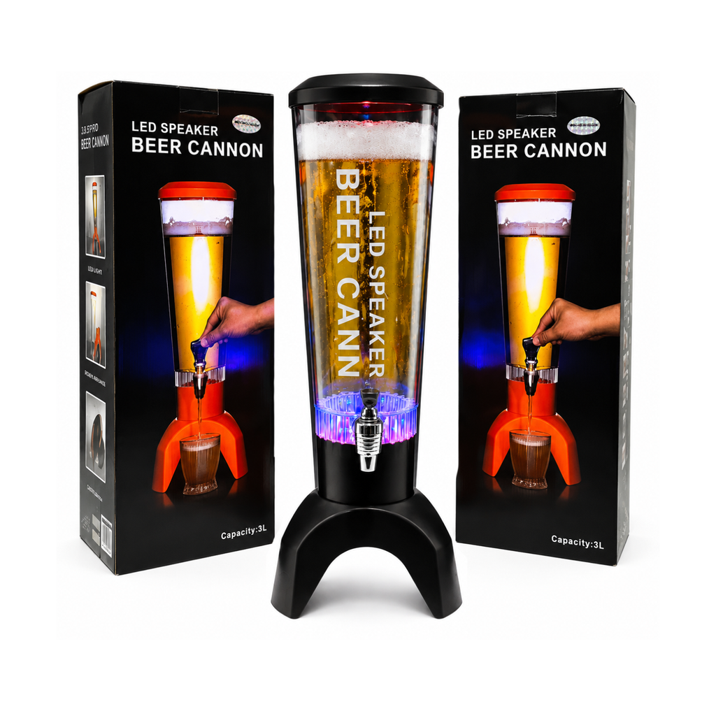 Jirafa Dispensador De Bebidas Cervezas 3 Litros Con sonido y luz Led