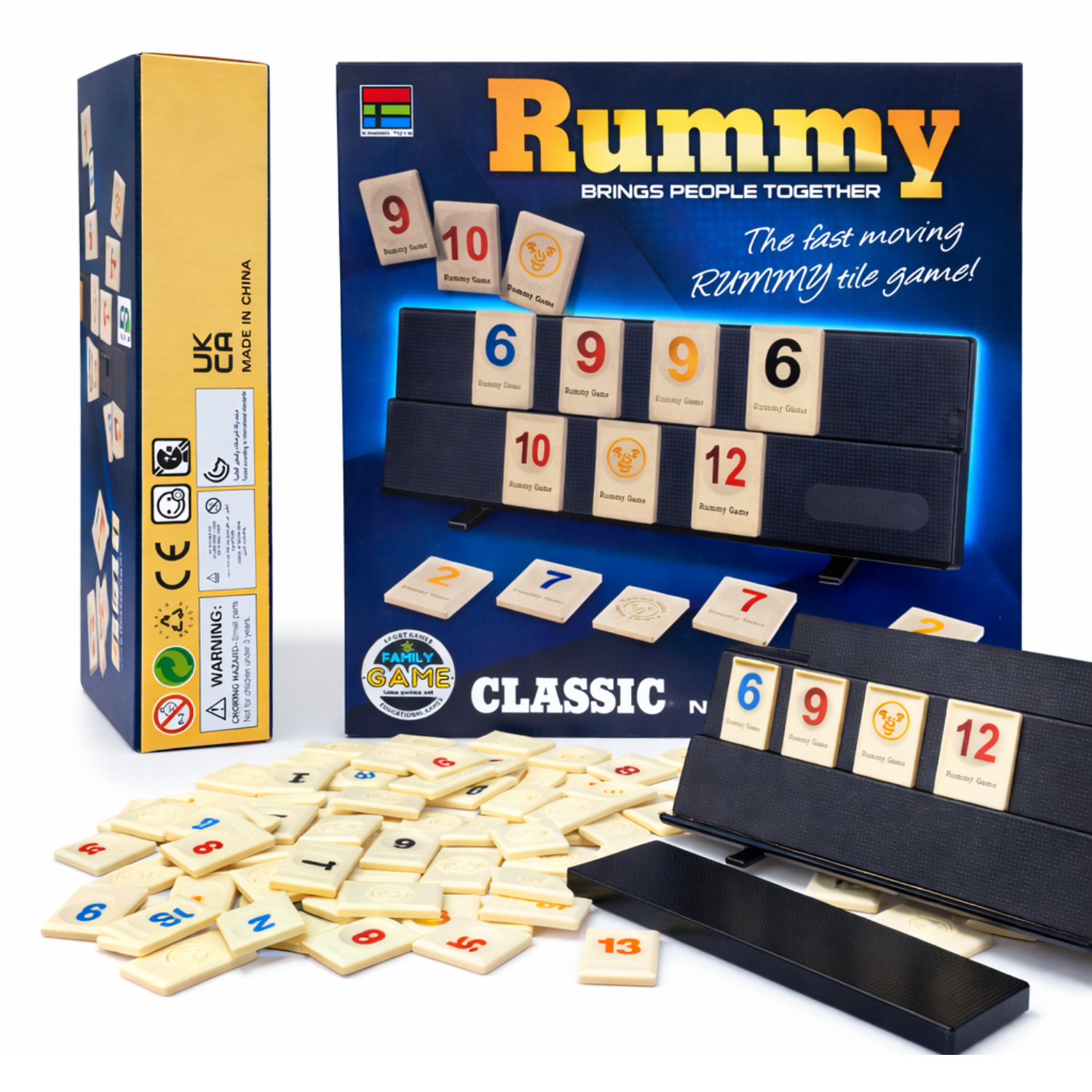Rummy Juego De Mesa Familiar 106 Fichas