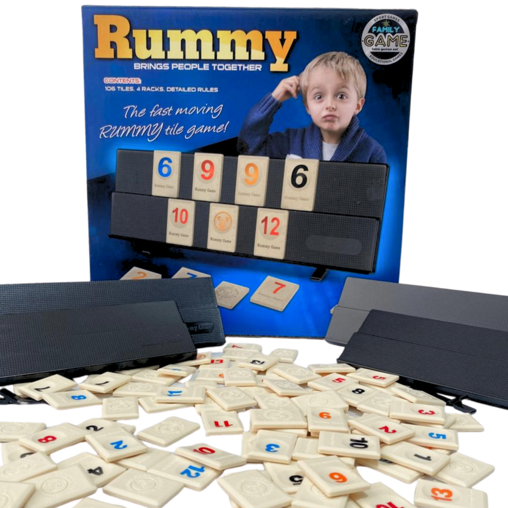 Rummy Juego De Mesa Familiar 106 Fichas