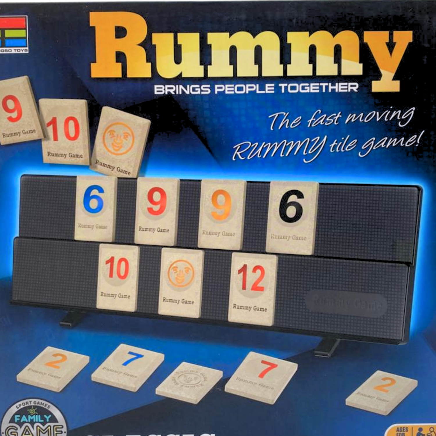 Rummy Juego De Mesa Familiar 106 Fichas
