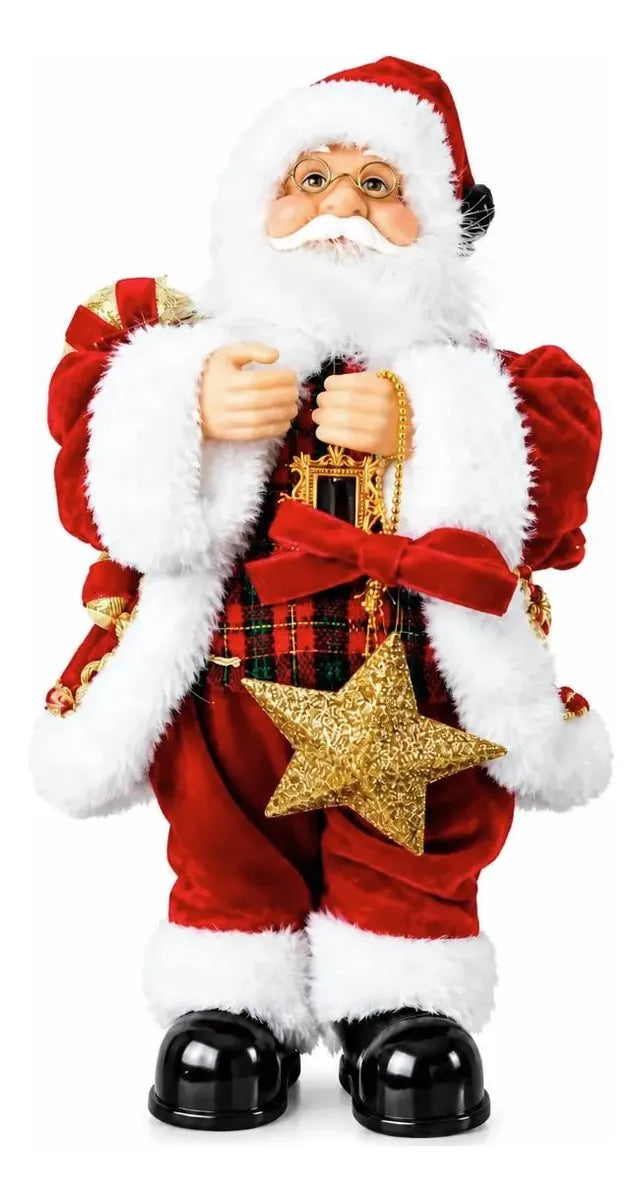 Muñeco Navideño Papá Noel 30cm Moviimento Y Sonido Santacla