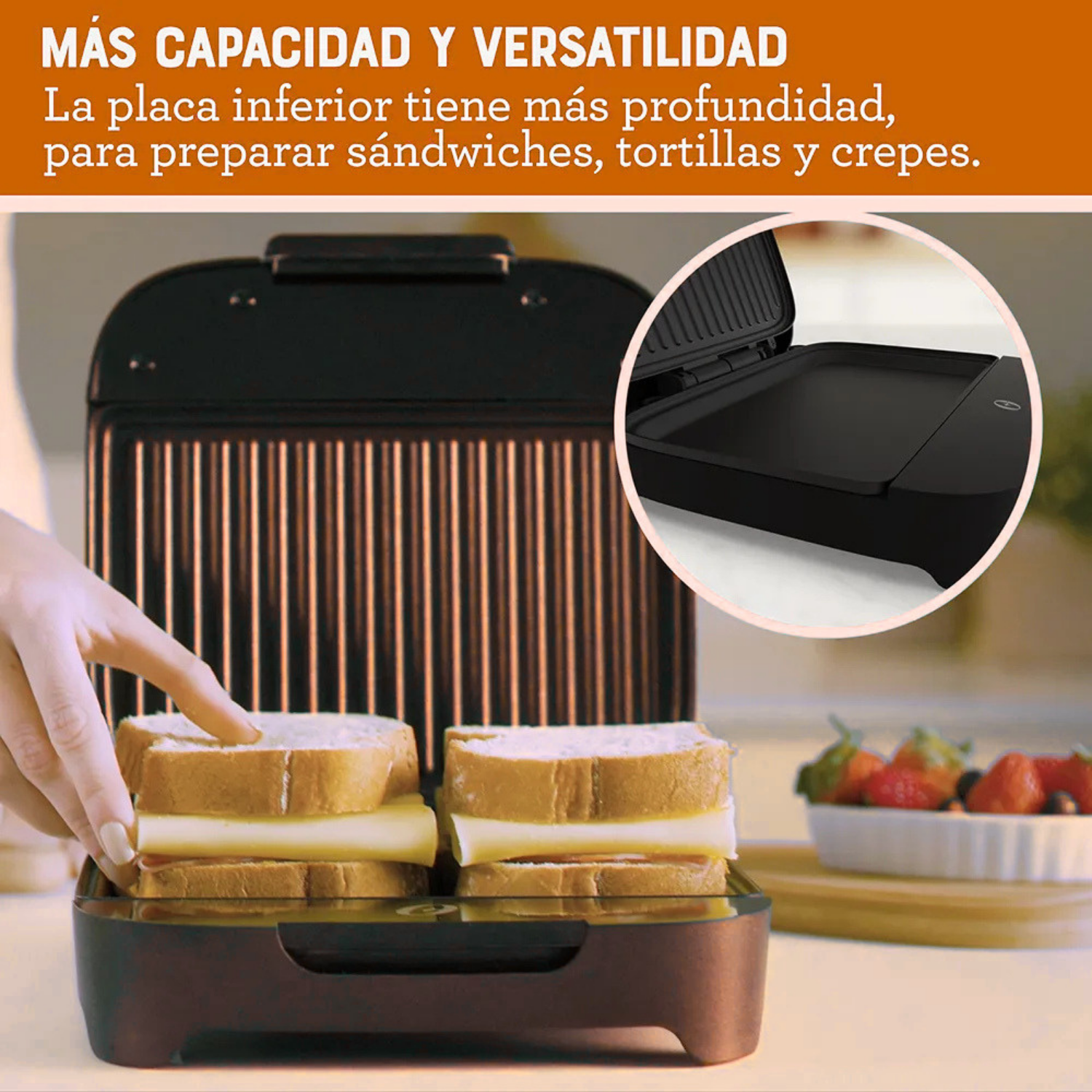 Sanduchera Eléctrica OSTER Sandwichera Antiadherente