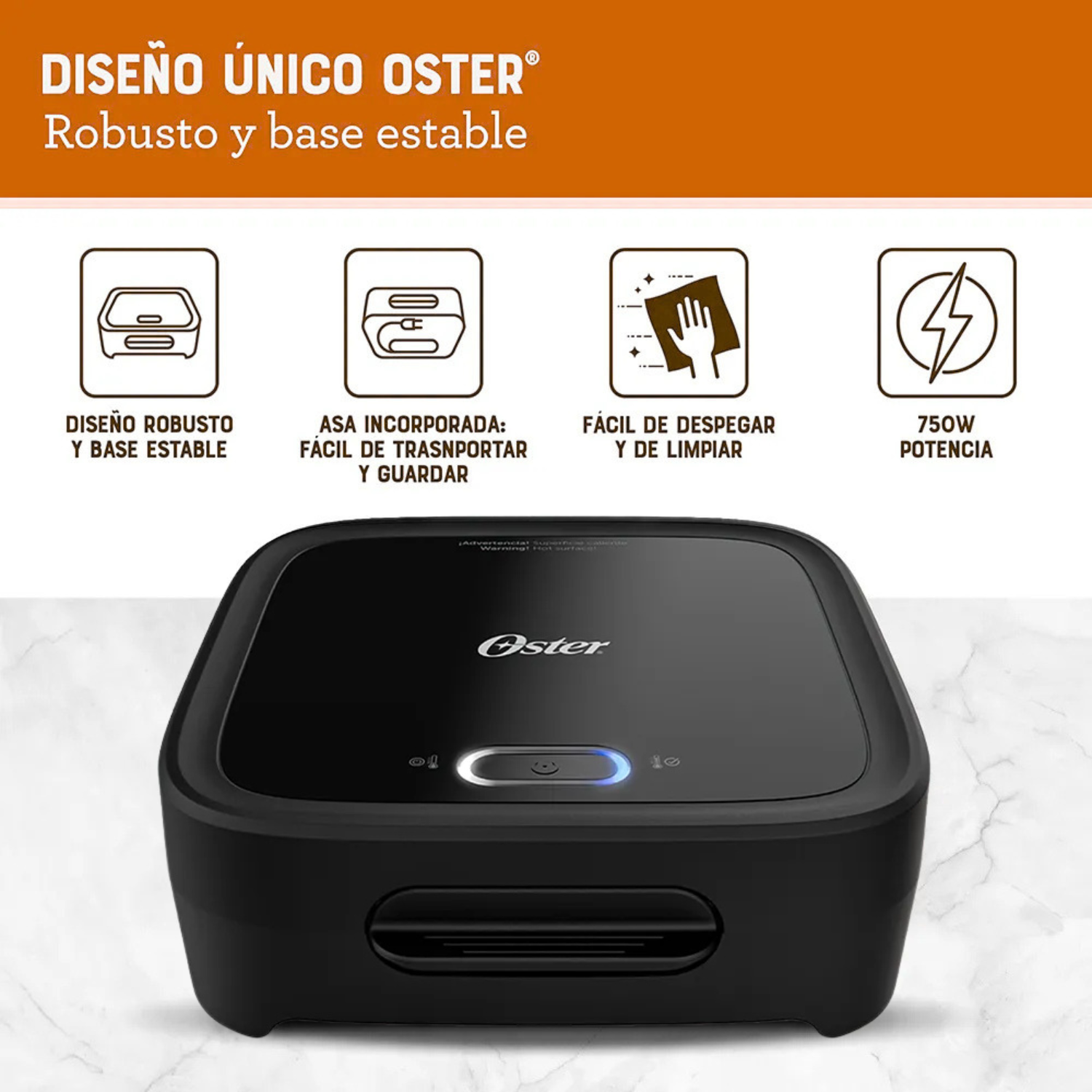 Sanduchera Eléctrica OSTER Sandwichera Antiadherente