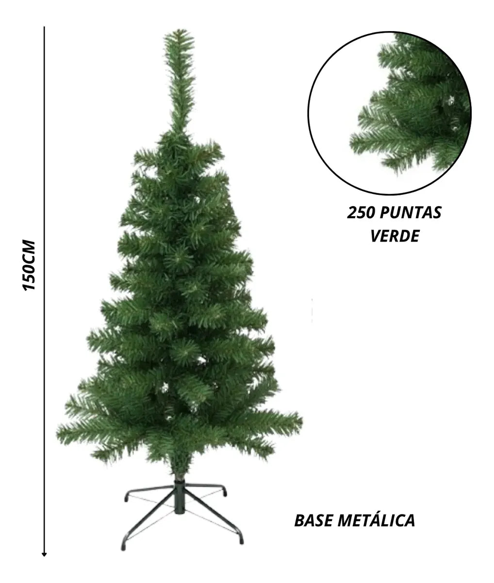 Árbol Navidad Pino Navideño 150 Cm 250 Ramas