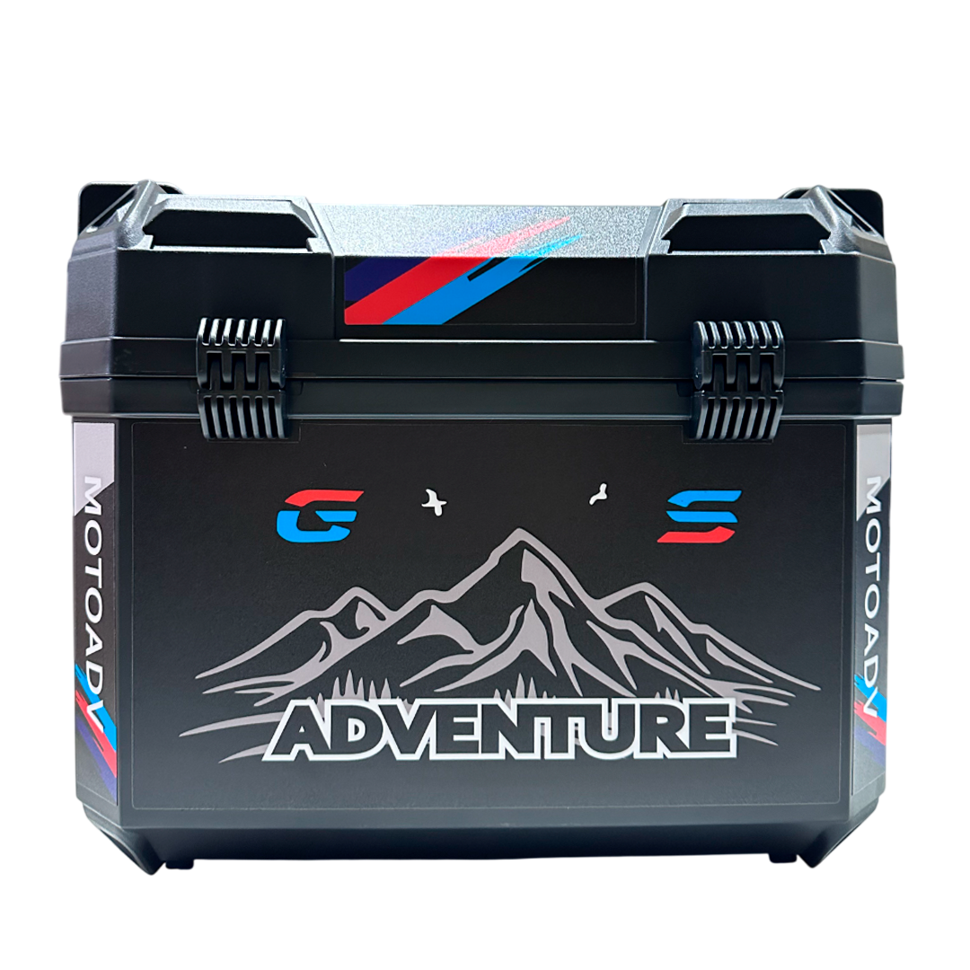 Maletero Estampado 55 Litros Negro Para Moto MJW