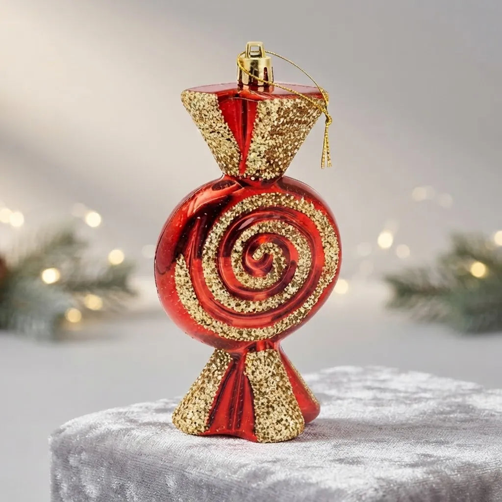Adorno Navideño Dulce 14 Cm Decoración Arbol Navidad Set X3