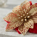 Paquete Flor Navidad  Grande de 20 Cm X 6 Unidades