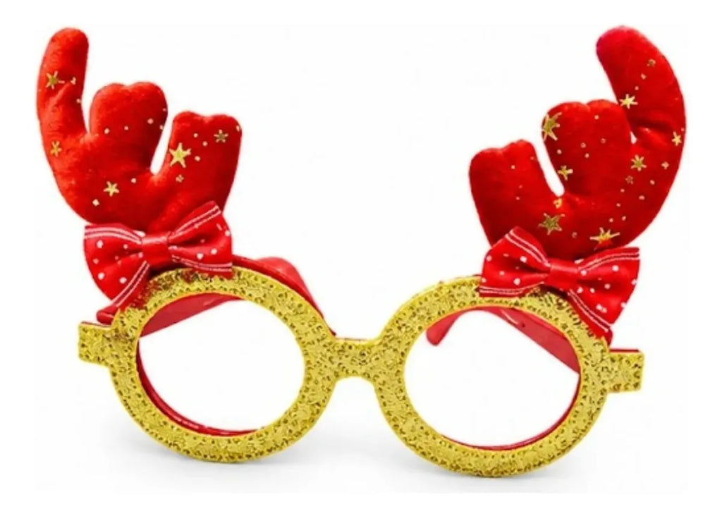 Paquete X 12 Gafas De Navidad Cuernos De Reno