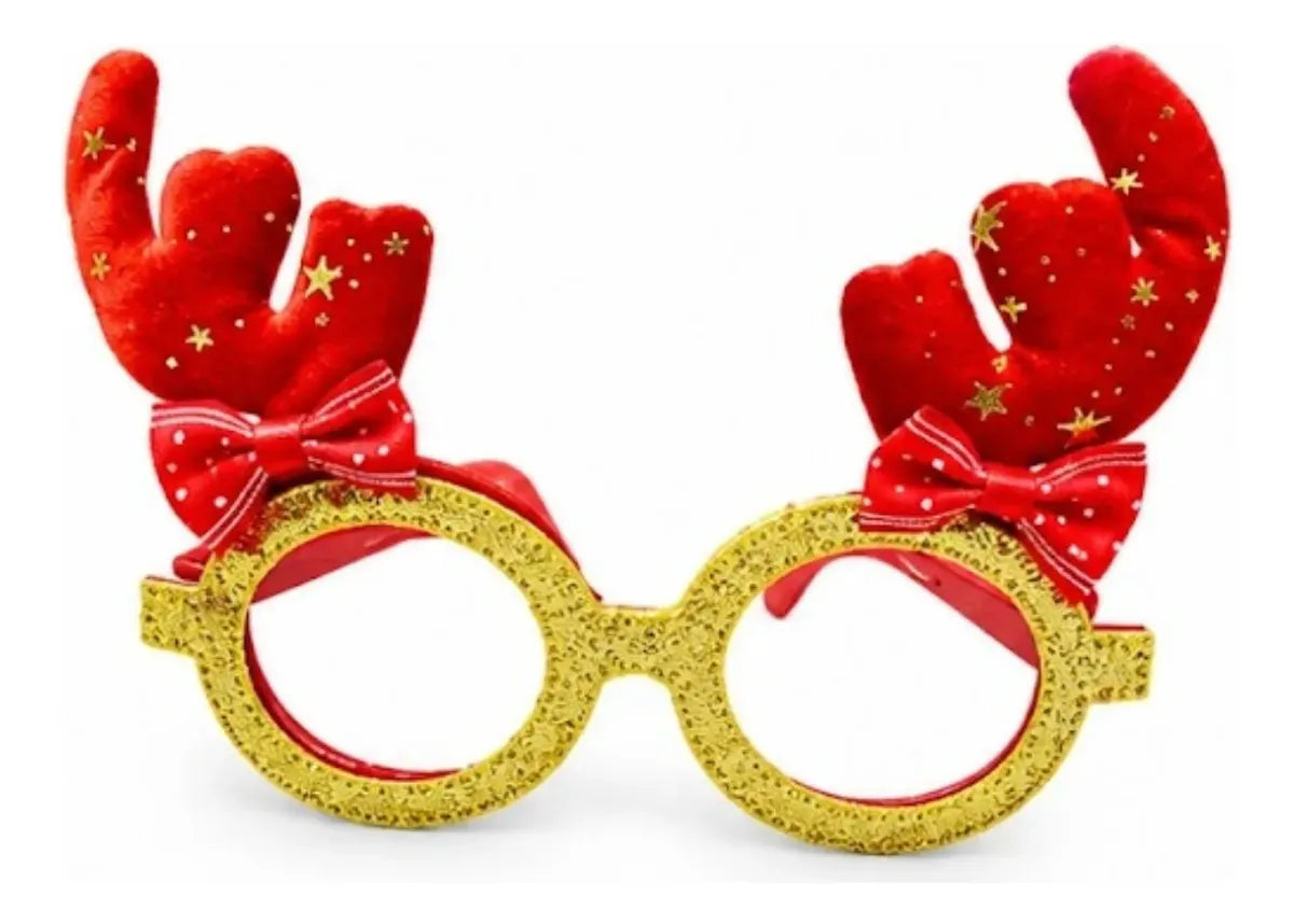 Paquete X 12 Gafas De Navidad Cuernos De Reno