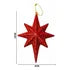 Estrella Roja De Navidad Con Brillo X6 De 12cm Colgantes