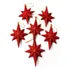 Estrella Roja De Navidad Con Brillo X6 De 12cm Colgantes