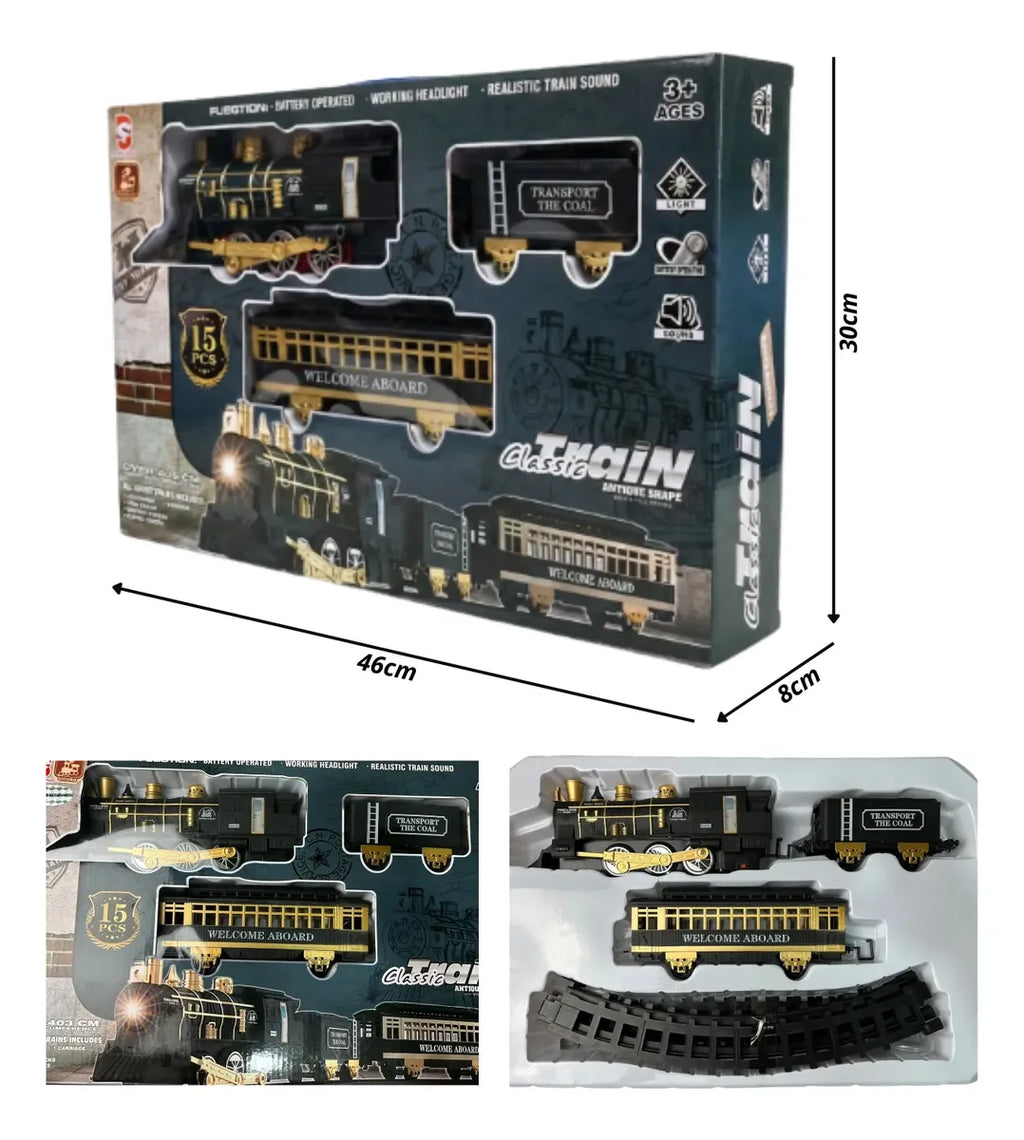 Tren De Navidad Clásico Con Humo Luces Y Sonido Real