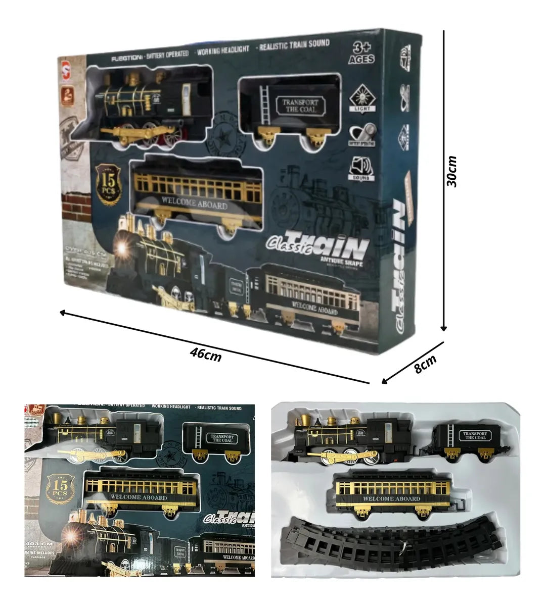 Tren De Navidad Clásico Con Humo Luces Y Sonido Real
